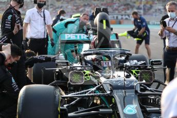 World © Octane Photographic Ltd. Formula 1 – Etihad F1 Grand Prix Abu Dhabi. Mercedes AMG Petronas F1 Team F1 W12 - Lewis Hamilton. Yas Marina Circuit, Abu Dhabi. Sunday 12th December 2021 Grid.