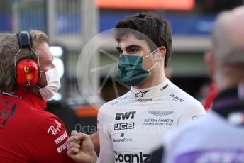 World © Octane Photographic Ltd. Formula 1 – Etihad F1 Grand Prix Abu Dhabi. Aston Martin Cognizant F1 Team AMR21– Lance Stroll. Yas Marina Circuit, Abu Dhabi. Sunday 12th December 2021 Grid.