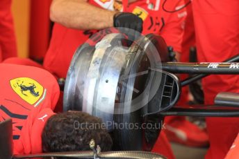 World © Octane Photographic Ltd. Formula 1 – F1 Young Driver and Tyre Test. Scuderia Ferrari Mission Winnow Mule Car front brakes – Carlos Sainz. Yas Marina Circuit, Abu Dhabi. Tuesday 14th December 2021.