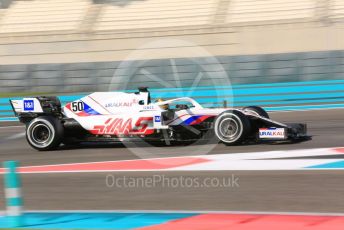 World © Octane Photographic Ltd. Formula 1 – F1 Young Driver and Tyre Test. Uralkali Haas F1 Team VF21 – Robert Shwartzman. Yas Marina Circuit, Abu Dhabi. Tuesday 14th December 2021.