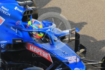 World © Octane Photographic Ltd. Formula 1 – F1 Young Driver and Tyre Test. Alpine F1 Team Mule Car – Oscar Piastri. Yas Marina Circuit, Abu Dhabi. Tuesday 14th December 2021.
