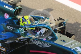World © Octane Photographic Ltd. Formula 1 – F1 Young Driver and Tyre Test. Aston Martin Cognizant F1 Team Mule Car – Nick Yelloly. Yas Marina Circuit, Abu Dhabi. Tuesday 14th December 2021.