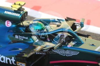 World © Octane Photographic Ltd. Formula 1 – F1 Young Driver and Tyre Test. Aston Martin Cognizant F1 Team Mule Car – Lance Stroll. Yas Marina Circuit, Abu Dhabi. Tuesday 14th December 2021.