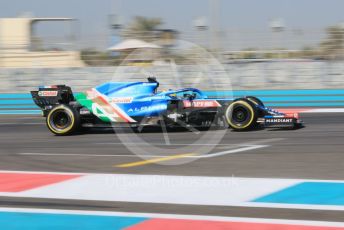 World © Octane Photographic Ltd. Formula 1 – F1 Young Driver and Tyre Test. Alpine F1 Team Mule Car – Oscar Piastri. Yas Marina Circuit, Abu Dhabi. Tuesday 14th December 2021.