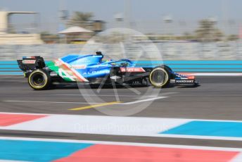 World © Octane Photographic Ltd. Formula 1 – F1 Young Driver and Tyre Test. Alpine F1 Team Mule Car – Oscar Piastri. Yas Marina Circuit, Abu Dhabi. Tuesday 14th December 2021.