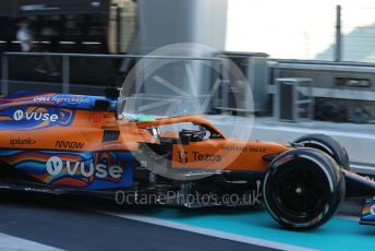 World © Octane Photographic Ltd. Formula 1 – F1 Young Driver and Tyre Test. McLaren F1 Team Mule Car – Daniel Ricciardo. Yas Marina Circuit, Abu Dhabi. Tuesday 14th December 2021.