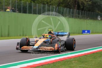 World © Octane Photographic Ltd. Formula 1 – Emilia Romagna Grand Prix – Imola, Italy. Friday 22nd April 2022 Qualifying. McLaren F1 Team MCL36 - Lando Norris.