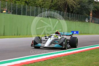 World © Octane Photographic Ltd. Formula 1 – Emilia Romagna Grand Prix – Imola, Italy. Friday 22nd April 2022 Qualifying. Mercedes-AMG Petronas F1 Team F1 W13 - Lewis Hamilton.