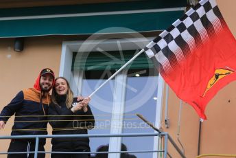 World © Octane Photographic Ltd. Formula 1 – Emilia Romagna Grand Prix – Imola, Italy. Friday 22nd April 2022 Qualifying. Fans in the buildings surrounding and overlooking the circuit