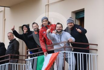 World © Octane Photographic Ltd. Formula 1 – Emilia Romagna Grand Prix – Imola, Italy. Friday 22nd April 2022 Qualifying. Fans in the buildings surrounding and overlooking the circuit