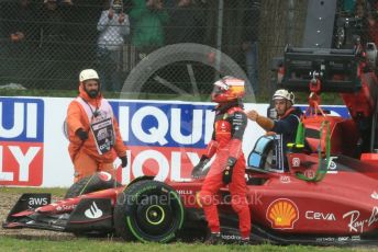 World © Octane Photographic Ltd. Formula 1 – Emilia Romagna Grand Prix – Imola, Italy. Friday 24th April 2022 Race. Scuderia Ferrari F1-75 - Carlos Sainz retires.