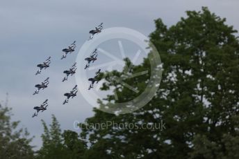 World © Octane Photographic Ltd. Formula 1 – Emilia Romagna Grand Prix – Imola, Italy. Friday 24th April 2022 Race. Frecci Tricolori (313° Gruppo Addestramento Acrobatico, Pattuglia Acrobatica Nazionale (PAN)) aerobatic team - Aermacchi MB-339