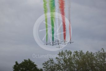 World © Octane Photographic Ltd. Formula 1 – Emilia Romagna Grand Prix – Imola, Italy. Friday 24th April 2022 Race. Frecci Tricolori (313° Gruppo Addestramento Acrobatico, Pattuglia Acrobatica Nazionale (PAN)) aerobatic team - Aermacchi MB-339