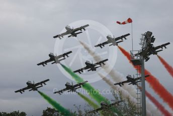 World © Octane Photographic Ltd. Formula 1 – Emilia Romagna Grand Prix – Imola, Italy. Friday 24th April 2022 Race. Frecci Tricolori (313° Gruppo Addestramento Acrobatico, Pattuglia Acrobatica Nazionale (PAN)) aerobatic team - Aermacchi MB-339