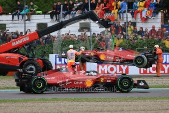World © Octane Photographic Ltd. Formula 1 – Emilia Romagna Grand Prix – Imola, Italy. Friday 24th April 2022 Race. Scuderia Ferrari F1-75 - Carlos Sainz and Charles Leclerc.