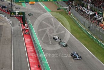 World © Octane Photographic Ltd. Formula 1 – Emilia Romagna Grand Prix – Imola, Italy. Friday 24th April 2022 Race. BWT Alpine F1 Team A522 - Fernando Alonso, Aston Martin Aramco Cognizant F1 Team AMR22 - Lance Stroll and Scuderia AlphaTauri AT03 - Pierre Gasly.