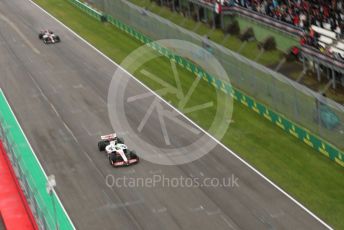 World © Octane Photographic Ltd. Formula 1 – Emilia Romagna Grand Prix – Imola, Italy. Friday 24th April 2022 Race. Haas F1 Team VF-22 - Mick Schumacher and Alfa Romeo F1 Team Orlen C42 - Guanyu Zhou.
