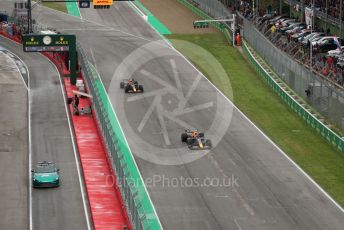 World © Octane Photographic Ltd. Formula 1 – Emilia Romagna Grand Prix – Imola, Italy. Friday 24th April 2022 Race. Oracle Red Bull Racing RB18 – Max Verstappen and Sergio Perez.