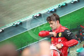 World © Octane Photographic Ltd. Formula 1 – Emilia Romagna Grand Prix – Imola, Italy. Friday 24th April 2022 Parc Ferme. Scuderia Ferrari F1-75 - Charles Leclerc.