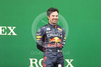 World © Octane Photographic Ltd. Formula 1 – Emilia Romagna Grand Prix – Imola, Italy. Friday 24th April 2022 Podium. Oracle Red Bull Racing RB18 – Sergio Perez.