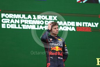 World © Octane Photographic Ltd. Formula 1 – Emilia Romagna Grand Prix – Imola, Italy. Friday 24th April 2022 Podium. Oracle Red Bull Racing RB18 – Max Verstappen.