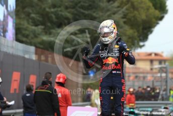 World © Octane Photographic Ltd. Formula 1 – Emilia Romagna Grand Prix – Imola, Italy. Friday 24th April 2022 Parc Ferme. Oracle Red Bull Racing RB18 – Max Verstappen.