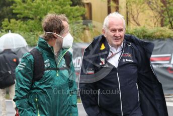 World © Octane Photographic Ltd. Formula 1 – Emilia Romagna Grand Prix – Imola, Italy. Friday 22nd April 2022 Paddock and Setup. Aston Martin Aramco Cognizant F1 Team AMR22 - Sebastian Vettel.