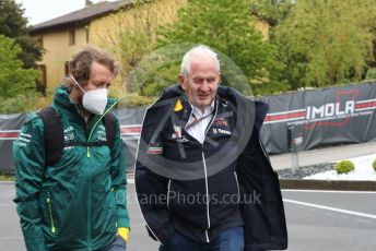 World © Octane Photographic Ltd. Formula 1 – Emilia Romagna Grand Prix – Imola, Italy. Friday 22nd April 2022 Paddock and Setup. Aston Martin Aramco Cognizant F1 Team AMR22 - Sebastian Vettel.