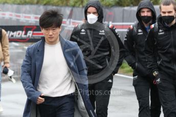 World © Octane Photographic Ltd. Formula 1 – Emilia Romagna Grand Prix – Imola, Italy. Friday 22nd April 2022 Paddock and Setup. Scuderia AlphaTauri AT03 - Yuki Tsunoda.