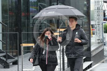 World © Octane Photographic Ltd. Formula 1 – Emilia Romagna Grand Prix – Imola, Italy. Friday 22nd April 2022 Paddock and Setup. Mercedes-AMG Petronas F1 Team F1 W13 - George Russell.
