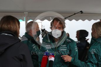 World © Octane Photographic Ltd. Formula 1 – Emilia Romagna Grand Prix – Imola, Italy. Friday 22nd April 2022 Paddock and Setup. Aston Martin Aramco Cognizant F1 Team AMR22 - Sebastian Vettel.