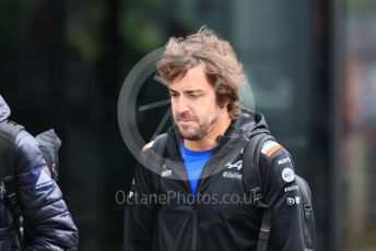 World © Octane Photographic Ltd. Formula 1 – Emilia Romagna Grand Prix – Imola, Italy. Sunday 24th April 2022 Paddock. BWT Alpine F1 Team A522 - Fernando Alonso.