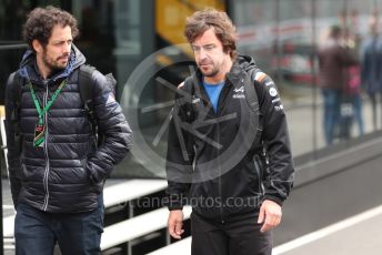 World © Octane Photographic Ltd. Formula 1 – Emilia Romagna Grand Prix – Imola, Italy. Sunday 24th April 2022 Paddock. BWT Alpine F1 Team A522 - Fernando Alonso.