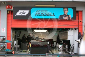 World © Octane Photographic Ltd. Formula 1 – Emilia Romagna Grand Prix – Imola, Italy. Thursday 21st April 2022 Paddock and Setup. Mercedes-AMG Petronas F1 Team F1 W13 George Russell