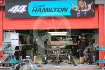 World © Octane Photographic Ltd. Formula 1 – Emilia Romagna Grand Prix – Imola, Italy. Thursday 21st April 2022 Paddock and Setup. Mercedes-AMG Petronas F1 Team F1 W13 Lewis Hamilton