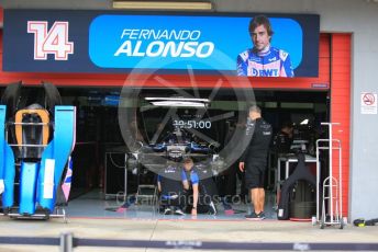World © Octane Photographic Ltd. Formula 1 – Emilia Romagna Grand Prix – Imola, Italy. Thursday 21st April 2022 Paddock and Setup. BWT Alpine F1 Team A522 Fernando Alonso.