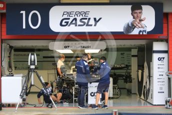 World © Octane Photographic Ltd. Formula 1 – Emilia Romagna Grand Prix – Imola, Italy. Thursday 21st April 2022 Paddock and Setup.Scuderia Alpha Tauri AT03 Pierre Gasly.