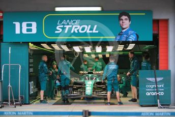 World © Octane Photographic Ltd. Formula 1 – Emilia Romagna Grand Prix – Imola, Italy. Thursday 21st April 2022 Paddock and Setup. Aston Martin Aramco Cognizant F1 Team AMR22 Lance Stroll