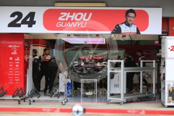 World © Octane Photographic Ltd. Formula 1 – Emilia Romagna Grand Prix – Imola, Italy. Thursday 21st April 2022 Paddock and Setup. Alfa Romeo F1 Team Orlen C42 Guanyu Zhou