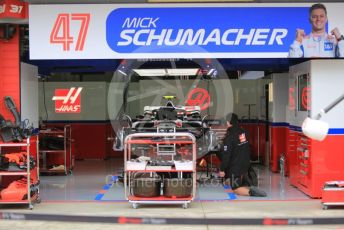 World © Octane Photographic Ltd. Formula 1 – Emilia Romagna Grand Prix – Imola, Italy. Thursday 21st April 2022 Paddock and Setup. Haas F1 Team VF-22 Mick Schumacher
