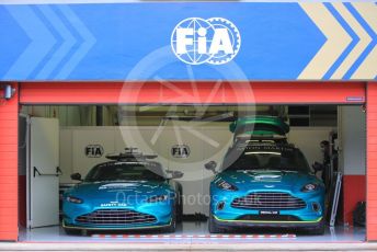 World © Octane Photographic Ltd. Formula 1 – Emilia Romagna Grand Prix – Imola, Italy. Thursday 21st April 2022 Paddock and Setup. Aston Martin FIA Safety and Medical Cars