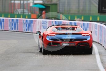 World © Octane Photographic Ltd. Formula 1 – Emilia Romagna Grand Prix – Imola, Italy. Thursday 21st April 2022 Paddock and Setup. Track demo Ferrari 296GTS