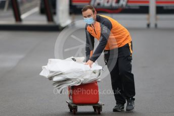 World © Octane Photographic Ltd. Formula 1 – Emilia Romagna Grand Prix – Imola, Italy. Thursday 21st April 2022 Paddock and Setup. McLaren F1 Team bring in supplies.
