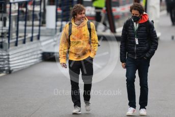 World © Octane Photographic Ltd. Formula 1 – Emilia Romagna Grand Prix – Imola, Italy. Thursday 21st April 2022 Paddock and Setup. BWT Alpine F1 Team - Fernando Alonso.