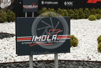 World © Octane Photographic Ltd. Formula 1 – Emilia Romagna Grand Prix – Imola, Italy. Thursday 21st April 2022 Paddock and Setup. Imola signage