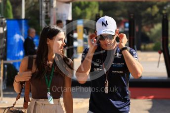 World © Octane Photographic Ltd. Formula 1 – French Grand Prix - Paul Ricard - Le Castellet. Friday 22nd July 2022 Paddock. Williams Racing FW44 - Nicholas Latifi and girlfriend Sandra Dziwiszek.