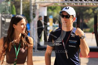 World © Octane Photographic Ltd. Formula 1 – French Grand Prix - Paul Ricard - Le Castellet. Friday 22nd July 2022 Paddock. Williams Racing FW44 - Nicholas Latifi and girlfriend Sandra Dziwiszek.