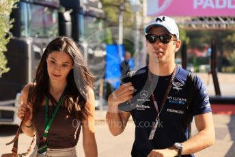 World © Octane Photographic Ltd. Formula 1 – French Grand Prix - Paul Ricard - Le Castellet. Friday 22nd July 2022 Paddock. Williams Racing FW44 - Nicholas Latifi and girlfriend Sandra Dziwiszek.