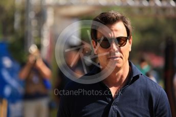 World © Octane Photographic Ltd. Formula 1 – French Grand Prix - Paul Ricard - Le Castellet. Friday 22nd July 2022 Paddock. Mercedes-AMG Petronas F1 Team and Team Principal and CEO - Toto Wolff