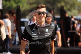 World © Octane Photographic Ltd. Formula 1 – French Grand Prix - Paul Ricard - Le Castellet. Friday 22nd July 2022 Paddock. Mercedes-AMG Petronas F1 Team F1 W13 - George Russell.